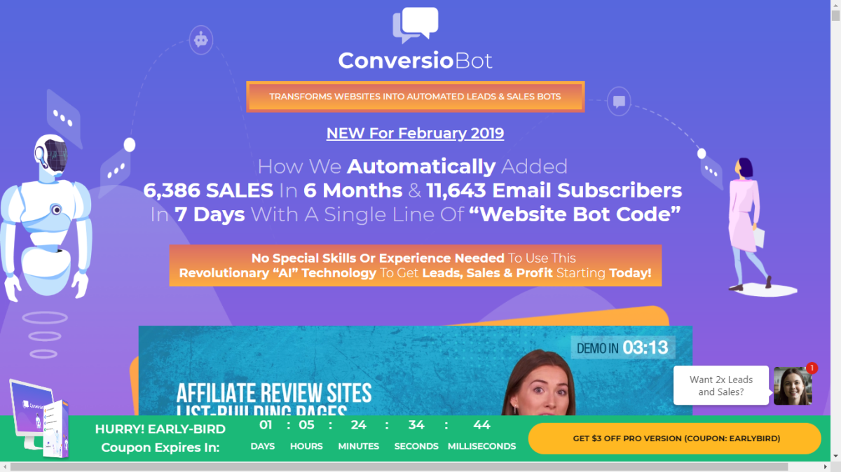 ConversioBot Review – Lock-In ‘Early Bird’ Pricing On ConversioBot Right Now